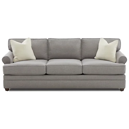 Casual Rolled Arm Sofa Sleeper with Innerspring Mattress